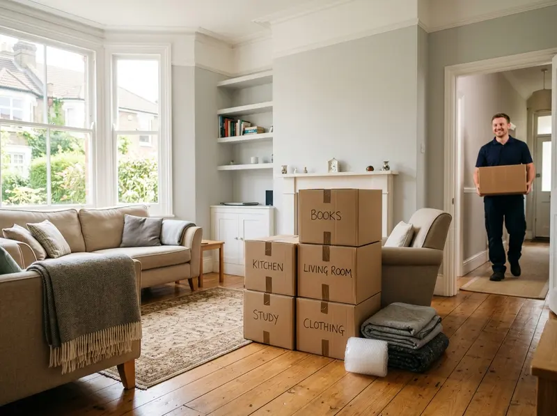 A bright, tidy living room cleared by the HouseClearances team