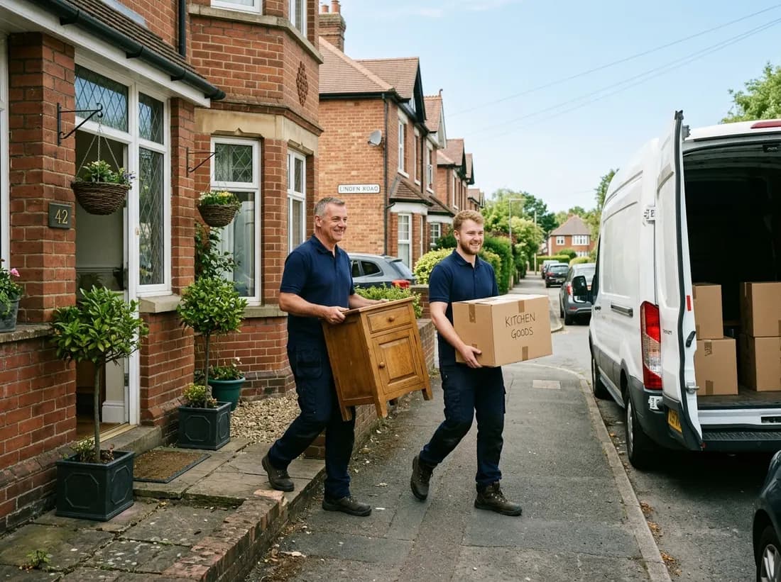 The HouseClearances team loading a van for responsible recycling